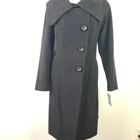 GEORGE SIMONTON NWOT CASHMERE/WOOL COAT SIZE 12 - Picture 4 of 13